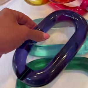 Décorations murales en chaîne acrylique modernes personnalisées, ornements en résine modernes faits à la main, suspendus pour la décoration de la maison, prêts pour le festival de Diwali - Product Image 3