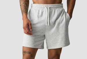 Pantalones Cortos Deportivos Casuales para Hombre, de Poliéster/Algodón, Transpirables, de Secado Rápido, Cintura Elástica Alta, para Correr, en Oferta - Product Image 1