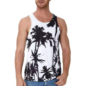OEM Custom 100% Cotton Heavyweight Training <b>Vest</b> Bodybuilding Muscle Fitness <b>Stringer</b> Running Singlet Gym Tank Top for Men - Product Image 1