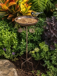 Meilleur Bain d'oiseaux en cuivre pour un jardin élégant et respectueux des oiseaux, avec support en cuivre, fait main, traditionnel, respectueux de la nature - Product Image 3