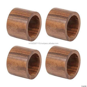 Juego de servilleteros de madera ecológicos para bodas, fiestas, eventos, decoración de mesa temática rústica campestre - Product Image 3