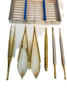 Kit de micro-chirurgie Castroviejo SR-200-blade certifié CE ISO13485 Classe I, instrument chirurgical manuel réutilisable en acier inoxydable - Product Image 2
