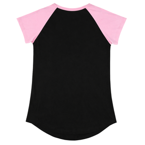 Camiseta AKA Black Pink con cuello en V para mujer, camiseta informal y elegante de tela suave de manga corta para uso diario - Product Image 2