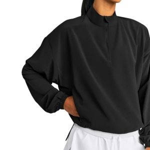 Black <b>Womens</b> Polyester Windbreaker <b>Jacket</b> Custom Logo Letter Print Full Zip High Neck <b>Lightweight</b> Outdoor Streetwear OEM Apparel - Product Image 3