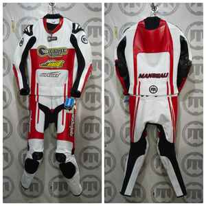 Traje de Motociclismo de Cuero Estampado Resistente al Viento |   Traje de Motocicleta para Hombre con Paneles de Ventilación para Pista y Carretera - Product Image 6