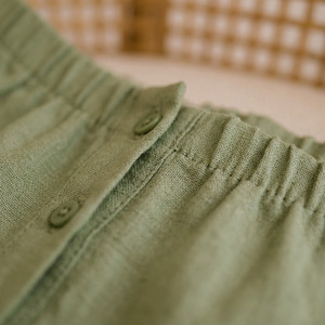 Ensemble de salon en lin pour femmes, certifié OEKOTEX, pyjama respirant pour femmes, ensemble de vêtements de nuit décontractés et doux - Product Image 5