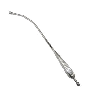 Tubes d'aspiration Yankauer semi-courbés avec légère courbure supplémentaire près de la pointe, grande poignée creuse légère, en acier inoxydable de la meilleure qualité - Product Image 6