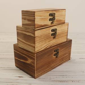 Caja de Joyería de Madera Natural Hecha a Mano con Diseño Clásico, Estuche de Madera Sólida Reutilizable, Contenedor de Almacenamiento Sostenible - Product Image 3