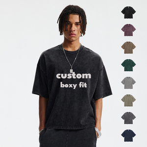 Camiseta de Corte Cuadrado, Alta Calidad, 100% Algodón, 275 g/m², Impresión de Logotipo Personalizado, Corte Recortado, Camisetas Cuadradas Personalizadas para Hombre - Product Image 3