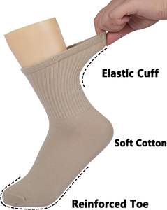 5 paires de chaussettes décontractées en laine mérinos pour femmes, chaussettes d'hiver confortables à motif uni, chaussettes de travail antibactériennes - Product Image 4