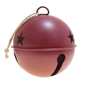 Campanas Colgantes Navideñas de Latón, Adorno Redondo Vintage con Diseño de Estrella, Decoración Artesanal para Árbol, Puerta, Ventana, Exhibición Festiva - Product Image 2
