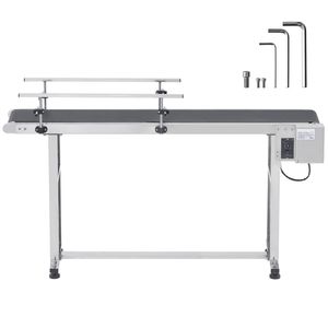 Nastro Trasportatore Motorizzato in Acciaio Inossidabile Resistente 59 x 7,8 Pollici, Tavolo Trasportatore da 7,8 Pollici per Applicazioni di Codifica a Getto d'Inchiostro - Product Image 2