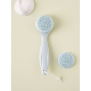 Set di pennelli per la pulizia del viso in Silicone Daiso Korea Line con ricarica - Product Image 1