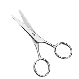 Tijeras de Manicura de Acero Inoxidable, Hoja Recta, Mango Redondo, Punta Afilada y Duradera, Cortaúñas de Precisión de 8.8 cm, Punta Fina para Cutículas - Product Image 2