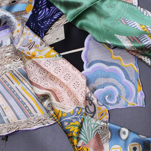 Écharpe carrée en satin de soie personnalisée de qualité supérieure pour filles, châle long uni et élégant - Product Image 6