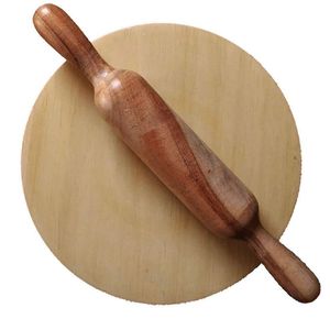 Rodillo de Madera y Tabla de Amasar, Juego de Utensilios de Cocina Duraderos para Amasar Fácilmente, Chakla Belan - Product Image 6
