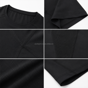 เสื้อเบสเลเยอร์ผู้ชายคุณภาพสูง ทรงคอมเพรสชั่น รับผลิตแบบ OEM ออกแบบพิเศษสำหรับนักกีฬา ระบายอากาศได้ดี เหมาะสำหรับวิ่ง - Product Image 6
