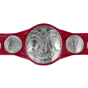 WWE Tag Team Championship Belt Premium Customizable Red Strap High-Quality Wrestling Title Trophy - Product Image 2