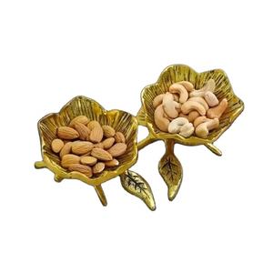 Bol à chocolat en métal de luxe, bol de service en acier inoxydable pour bonbons, fruits secs, en-cas - Product Image 1