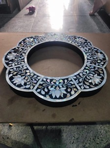 Cadre décoratif moderne fait main en nacre pour étagère de salon, cadre de miroir mural écologique, artisanat - Product Image 5