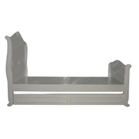 Massivholz Kinderbett mit Rutsche im Französischen Stil Kinderbett mit Ausziehbett Antikes Kinderbettgestell Klassische Kinderzimmermöbel