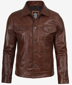 Premium <b>Men</b>’s Leather <b>Trucker</b> <b>Jacket</b> Custom Genuine Leather Classic Fit Wholesale Stylish Casual Outerwear Wholesale Supplier - Product Image 6