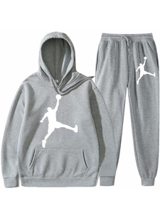 Oversized Eco-friendly <b>80</b>% Cotton Winter Tracksuit Set Men Women Matching Street Wear Hoodie Jogger Athleisure <b>Outfit</b> - Product Image 2