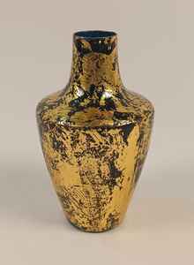 Florero de Vidrio y Metal con Acabado Tacturizado en Oro Rosa, Estilo Nórdico Moderno, para Decoración de Mesa de Boda - Product Image 2