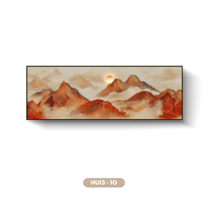 OEM - ODM Peinture murale en soie paysage montagneux forestier, Œuvre d'art traditionnelle faite à la main, Modèle NUI3-10, Origine Vietnam - Product Image 1