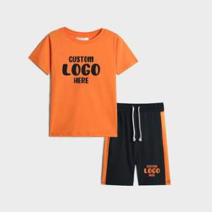 Ensemble populaire été 2026 : T-shirt et short pour enfants, vêtements pour filles et garçons, 2 pièces - Product Image 1