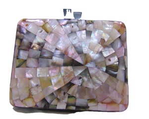 <b>Envelope</b> Box Mother of Pearl Black <b>White</b> Personalized Evening Indian Clutch Bag Women Wedding Handbags Delhi - Product Image 1