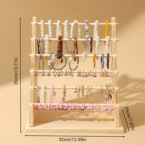 Soporte de Exhibición Desmontable de Madera para Joyería, para Pendientes, Pulseras y Collares - Se Aceptan Pedidos para Recogida en Tienda - Product Image 5