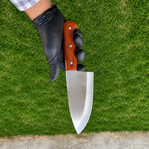Cuchillo Desollador Silver Blade con Mango de Madera Marrón Anaranjado y Empuñadura Remachada para Carniceros, Desollado, Recorte y Corte Profesional de Carne - Product Image 5