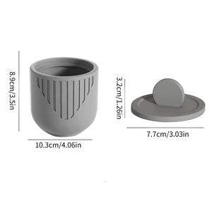 Portavelas de Concreto Rústico Hecho a Mano, Resistente al Calor, Diseño Moderno para Navidad, Cumpleaños, Festivales y Ocasiones, Regalo - Product Image 6