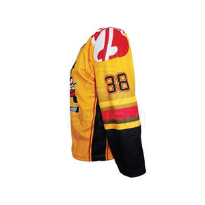 Impression par sublimation 100% polyester, maillot de hockey sur glace pour homme de qualité supérieure, maillot de hockey sur glace personnalisé, maillot sur mesure OEM. - Product Image 3