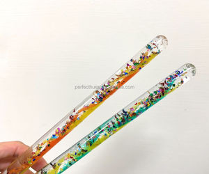 Varita de brillo sensorial multicolor de 29,5 cm para aliviar el estrés educativo para varita mágica para niños - Product Image 6