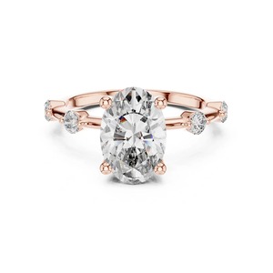 2.30 TCW Oval Cut Moissanite <b>Diamond</b> Wedding <b>Ring</b> Five Stone Engagement <b>Ring</b> Women's Party Wear <b>Ring</b> Anniversary <b>Ring</b> For Wife - Product Image 6