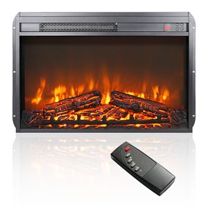 Inserto per Caminetto Elettrico Ultra-Sottile da 26 Pollici con Luce LED, Fiamma Realistica, Telecomando, Timer e Protezione dal Surriscaldamento - Product Image 2