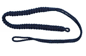 Cordón para silbato ceremonial con gancho de latón, cordón doble negro con gancho cromado para policías y guardias - Product Image 6