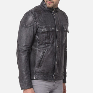 Fully Customized Design Genuine Leather <b>Jacket</b> Vintage Style Breathable <b>Winter</b> Collection Men's ODM Supply - Product Image 6