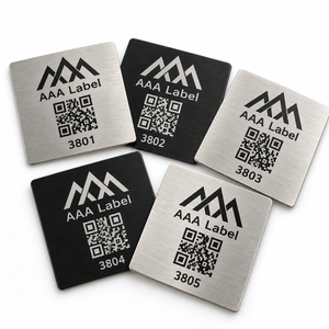Etiquetas de Identificación de Acero Inoxidable Personalizadas con Código QR para Máquinas con Números de Serie OEM - Product Image 1