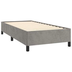 โครงเตียงหุ้มเบาะสีเทาอ่อน เตียงหุ้มเบาะมีสไตล์และสะดวกสบาย - Product Image 4