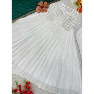 Designer soirée Anarkali robe de soirée porter Pent and Beautiful Dupatta - Product Image 3