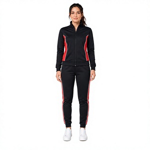 Conjunto Deportivo Casual de Invierno para Mujer, Personalizado, de Dos Piezas, Chaqueta con Cierre y Pantalones Jogger, 100% Algodón Transpirable - Product Image 1