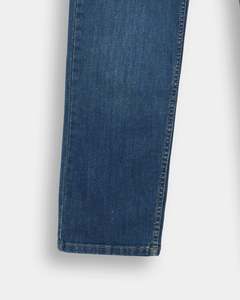 High Quality Custom Men Carrot Fit Denim Jeans <b>Pants</b>-Breathable Classic Navy Blue Jean for Spring Winter Woven Letter Pattern - Product Image 4