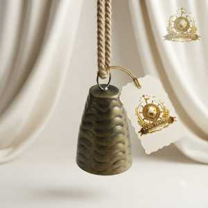 Cloche suspendue en acier inoxydable brossé argenté, ornement moderne en métal, cloche décorative pour arbre de Noël, maison, hôtel, service de fêtes - Product Image 3