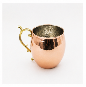 Handcrafted 100% Pure Copper Moscow Mule Mug With Solid Brass Handle Hammered <b>Drinkware</b> For Chilled Cocktails & Beer Gift Item - Product Image 5