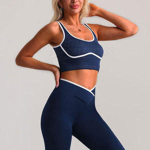 Trendy Women <b>Yoga</b> Sets Breathable Two Piece Fitness Clothing With Comfortable Top And Leggings For <b>Yoga</b> <b>Pilates</b> Workout - Product Image 2