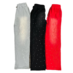 Pantalon pour femme de qualité supérieure, sur mesure, 100% coton, avec strass, style devant plat, pour l'hiver et les activités de plein air, designs OEM - Product Image 4