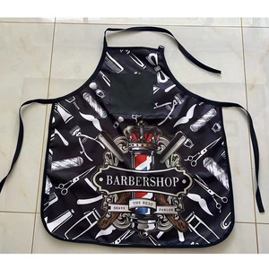Tablier de Barbier Rétro Tendance Sans Manches pour Coiffeurs – Tenue Professionnelle de Salon avec Col Halter – Service OEM - Product Image 2